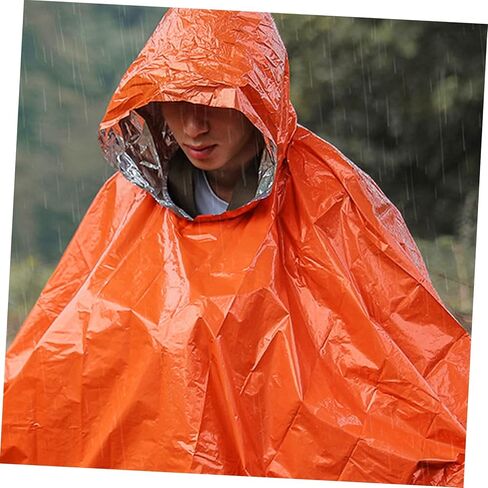 Hemoton 4Pcs Emergency Rain Poncho for Durable Thermal Protection with Hood for Hiking Camping and Survival Use in Saudi Arabia