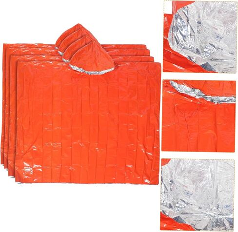 UPKOCH 4Pcs Emergency Rain Poncho for Adults Lightweight Wear Resistant Folding Design Raincoats for Outdoor Activities Camping Hiking and Theme Parks in Saudi Arabia