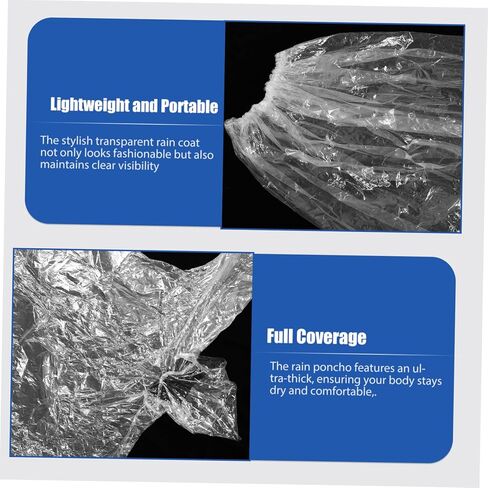 SUPVOX 3Sets Clear Disposable Raincoats for Men and Women Full Ponchos with Hood and Pants for Outdoor Activities Emergency Rain Gear Lightweight and Convenient in Saudi Arabia