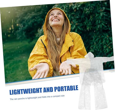 SUPVOX 3Sets Clear Disposable Raincoats for Men and Women Full Ponchos with Hood and Pants for Outdoor Activities Emergency Rain Gear Lightweight and Convenient in Saudi Arabia