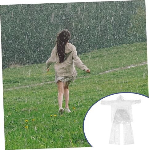 SUPVOX 3Sets Clear Disposable Raincoats for Men and Women Full Ponchos with Hood and Pants for Outdoor Activities Emergency Rain Gear Lightweight and Convenient in Saudi Arabia