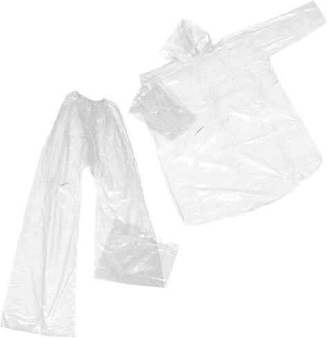 VICASKY Unisex Disposable Rain Poncho with Hood Clear Rain Coat and Pants for Full Body Protection Stylish in Saudi Arabia