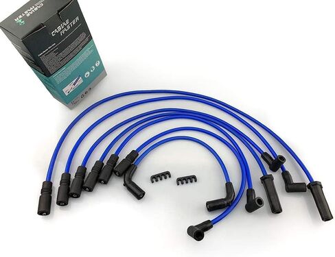 High Performance Spark Plug Wires Fit Astro Blazer C1500 Express 1500 Express 2500 K1500 P30 S10 C1500 K1500 Hombre Bravada 4.3L V6 Gas 1996-2007 Blue in Saudi Arabia