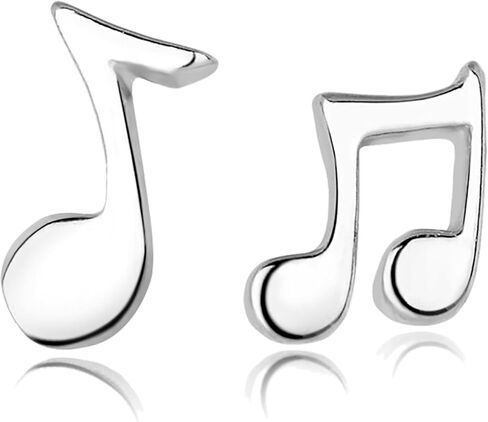 925 Sterling Silver Music Notes Earrings-Lady Love Earrings (Allergy-Prevention) Jewelry for Women in Saudi Arabia