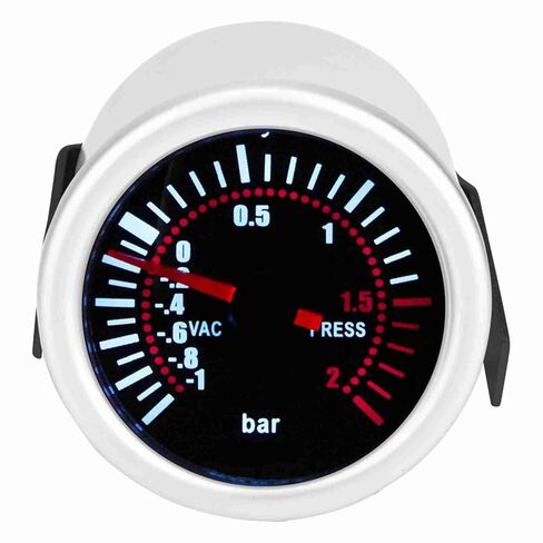 2 Inch Universal Car 12V LED Digital Turbo Boost PSI Gauge Meter Super Bright Display High Accuracy Metal Construction for Performance Vehicles Silver Black in Kuwait