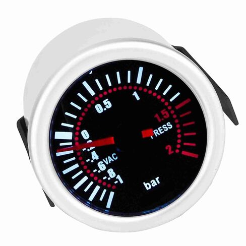 2 Inch Universal Car 12V LED Digital Turbo Boost PSI Gauge Meter Super Bright Display High Accuracy Metal Construction for Performance Vehicles Silver Black in Kuwait