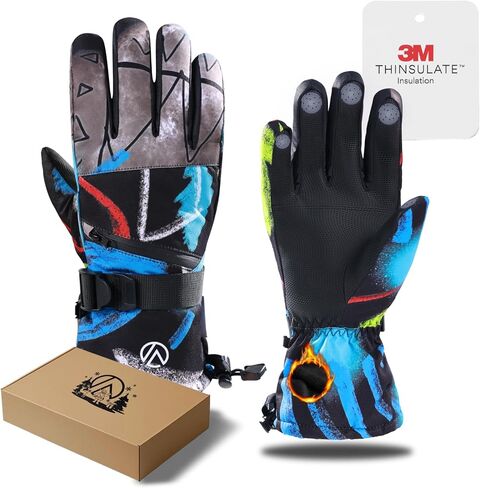 قفازات الثلج للأطفال، قفازات تزلج دافئة مقاومة للماء تناسب الأولاد والبنات، قفاز تزلج للأطفال الصغار في الشتاء البارد in Kuwait