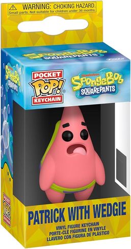 Funko Pop! Keychain: Spongebob Squarepants - Patrick Star With Wedgie Novelty Keyring - Collectable Mini Figure - Stocking Filler - Gift Idea - Official Merchandise - Cartoon Fans - Backpack Decor in Saudi Arabia