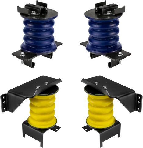 SuperSprings SSF-170-40-2 | SumoSprings Front Rebel for Ford F-53 | Left/Right Pair | 3000 (lb) Capacity at 50% Compression | Made in the USA, blue in Saudi Arabia