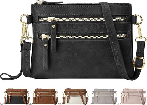Stylish Wristlet Wallets for Women, Vegan Leather Small Crossbody Bags for Women Travel Wristlet Purse Clutch Handbags in Saudi Arabia