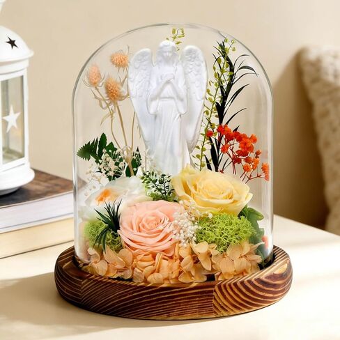 Gifts for Mom and Grandma, Flowers for Delivery, Forever Preserved Real Rose Glass, Christian Anniversary Mothers Day Birthday Gifts for Women Wife Her in Saudi Arabia