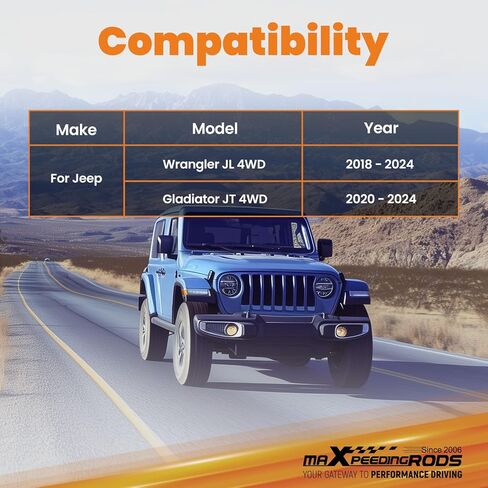 وصلة سحب عالية التوجيه maxpeedingrods قابلة للتعديل 3.5-6 بوصة لسيارة جيب جلاديتور JT جيب رانجلر JL 4WD 2018-2023 in Kuwait