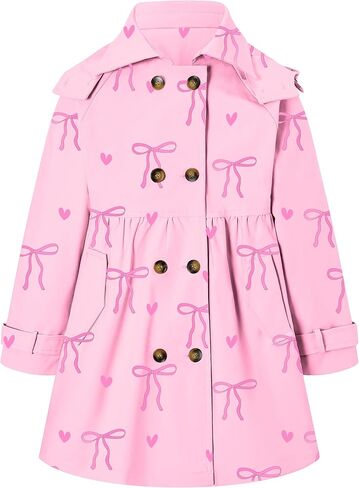 Girl's Trench Coat Hooded Waterproof rain jacket Outerwear 6-14 Years in Kuwait