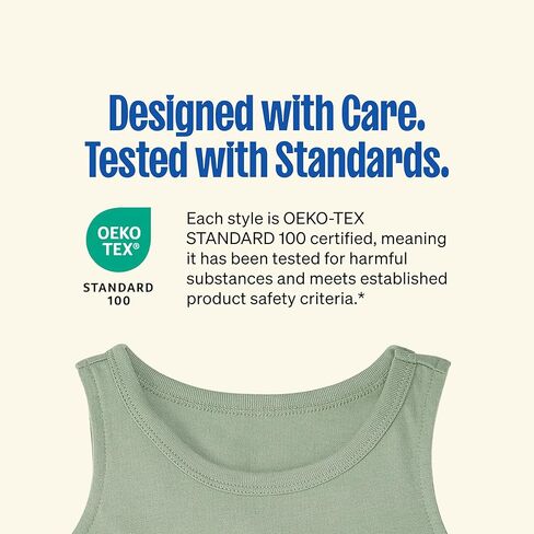 تي شيرتات Dino بدون أكمام للأطفال والرضع من Garanimals - تي شيرت بدون أكمام للأطفال - مقاس 6T - بيج، أخضر داكن، برتقالي، أبيض - 5 قطع in Kuwait