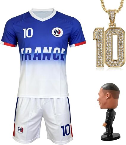 RAVESEC Boy's soccer jersey kids children's sportswear youth football uniforms with doll and necklaces in Saudi Arabia