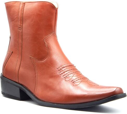 Jazamé Men's Western Cowboy Boots Ankle High Riding Botas por Hombre Tall Embroidered Classic Dress Boot in Saudi Arabia