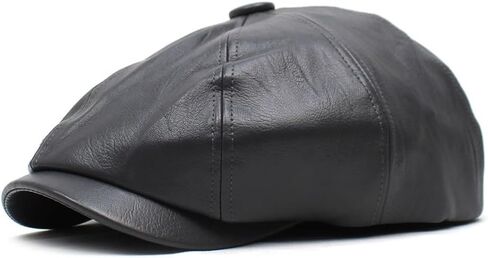 Grey Vintage Duck Tongue Cap Men's Beret PU Octagonal Hat Painter's in Saudi Arabia