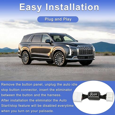 تعطيل إيقاف تشغيل الخمول التلقائي المتوافق مع Hyundai Palisade LX2 2020-2025 تعطيل إيقاف التشغيل التلقائي بشكل دائم - تجاوز التوصيل والتشغيل بدون أخطاء in Kuwait