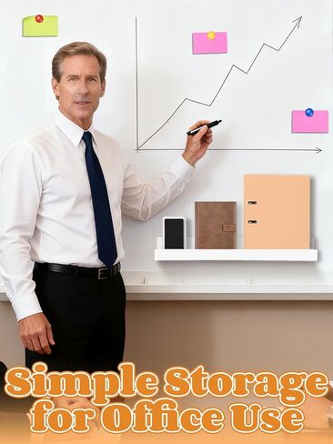 رف كتب مغناطيسي قوي للسبورة البيضاء - حامل عرض كتب أكريليك مقاس 17 بوصة للمعلمين، رف أبيض قابل لإعادة الاستخدام بدون حفر للفصل الدراسي/الخزانة/منظم الثلاجة in Kuwait