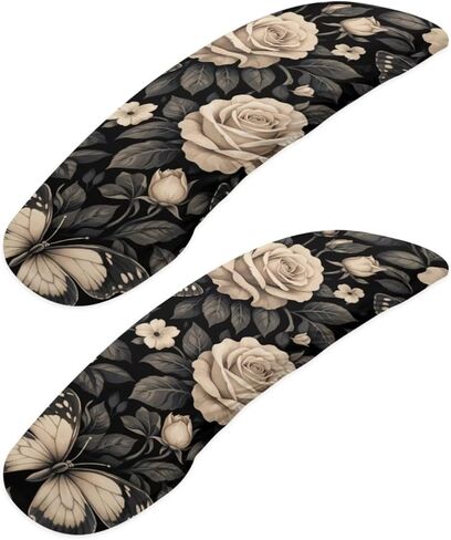 Wanzuoeng Office Chair Arm Covers Boho Floral Print Chair Armrest Covers Removable Stretch Washable Computer Chair Arm Covers Protectors for Office Chairs, 2Pcs/Set in Saudi Arabia