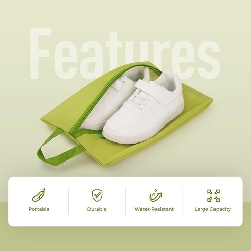 pack all Bundle | 1 Shoe Bag Mustard & 1 Kids Shoe Bag Green for family, men, women and children in Kuwait
