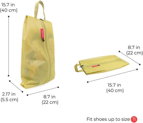pack all Bundle | 1 Shoe Bag Mustard & 1 Kids Shoe Bag Green for family, men, women and children in Kuwait