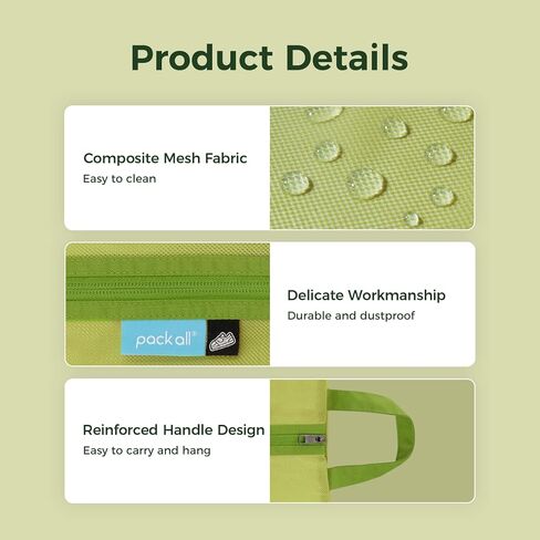 pack all Bundle | 1 Shoe Bag Mustard & 1 Kids Shoe Bag Green for family, men, women and children in Kuwait