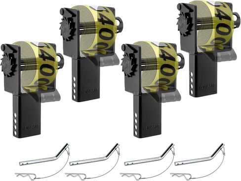 Upgrade Trailer Stake Pocket Winch, Pack of 4 Heavy Duty Stake Pocket Winch 16200 LBS Capacity and 5400 LBS Load Limit for Flatbed Trailer Trucks Winches in Saudi Arabia