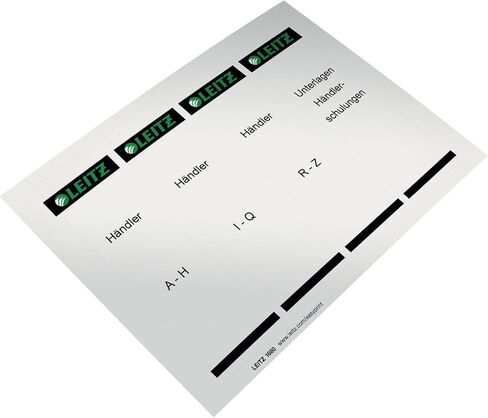 ملصقات العمود الفقري القابلة للطباعة من Leitz PC لملفات قوس الرافعة البلاستيكية 80 مم، عريضة وقصيرة، 56 × 190 مم، بطاقة، 16800085 - رمادي، عبوة من 100 قطعة in Saudi Arabia