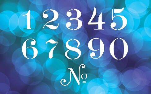 Old Typeface Numbers Stencil 2 Inch Tall 11 x 8.5 Inch Reusable Vintage Numeric Template for Painting on Walls Wood Fabric and Crafts in Saudi Arabia