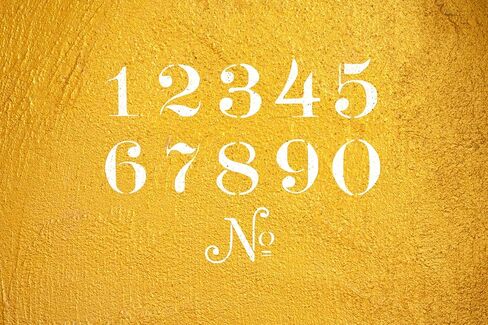 Old Typeface Numbers Stencil 2 Inch Tall 11 x 8.5 Inch Reusable Vintage Numeric Template for Painting on Walls Wood Fabric and Crafts in Saudi Arabia