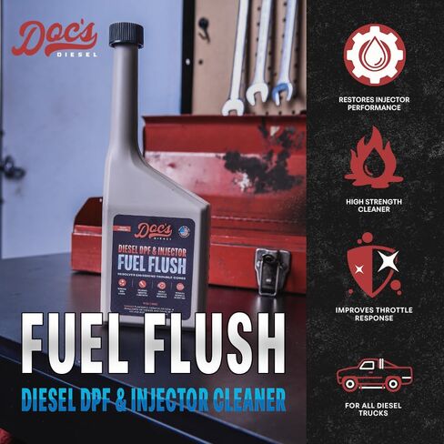 Doc's Diesel DPF & Injector Fuel Flush – Diesel System Cleaner for All Diesel Engines | Cleans DPF, Injectors & Turbo | One-Tank Fuel System Flush – 12 oz (1 Pack) in Saudi Arabia