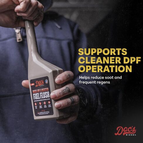 Doc's Diesel DPF & Injector Fuel Flush – Diesel System Cleaner for All Diesel Engines | Cleans DPF, Injectors & Turbo | One-Tank Fuel System Flush – 12 oz (1 Pack) in Saudi Arabia