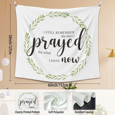 Jinhaichen Inspirational Christian Boho Wall Tapestry Hanging for Bedroom, Motivational Bible Verse Tapestry, Religious Bible Verse Farmhouse Home Decor for Living Prayer Room Church 50x60 Inch in Saudi Arabia