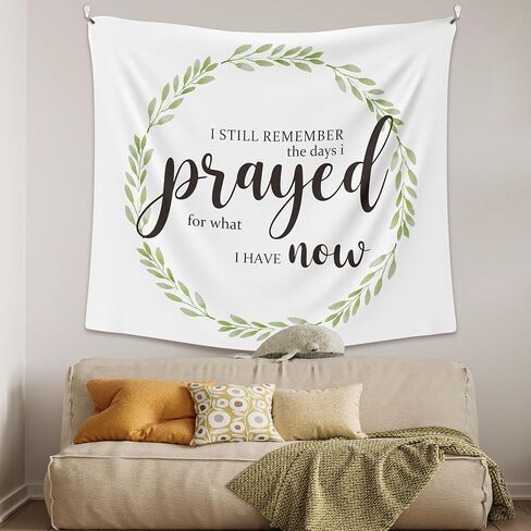 Jinhaichen Inspirational Christian Boho Wall Tapestry Hanging for Bedroom, Motivational Bible Verse Tapestry, Religious Bible Verse Farmhouse Home Decor for Living Prayer Room Church 50x60 Inch in Saudi Arabia
