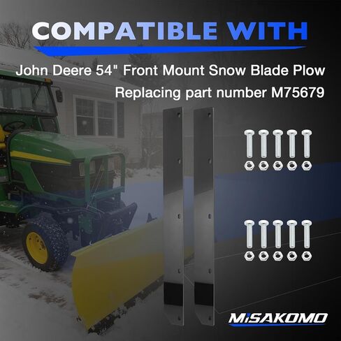 1/2" Heavy Duty Poly Cutting Edge Scraper Bar Compatible with John Deere 54" Front Mount Snow Blade Plow, Replace# M75679 in Saudi Arabia