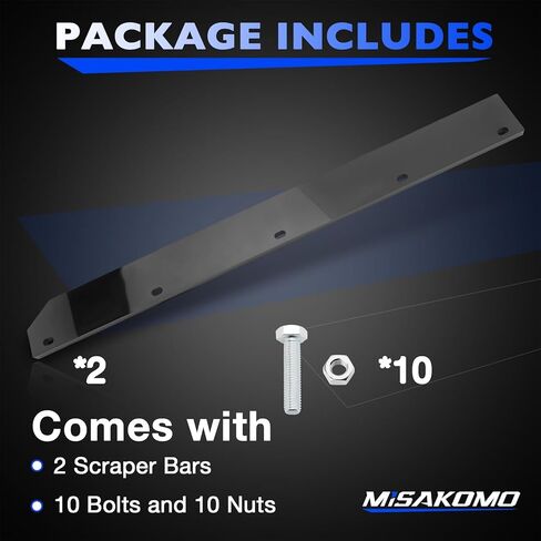 1/2" Heavy Duty Poly Cutting Edge Scraper Bar Compatible with John Deere 54" Front Mount Snow Blade Plow, Replace# M75679 in Saudi Arabia