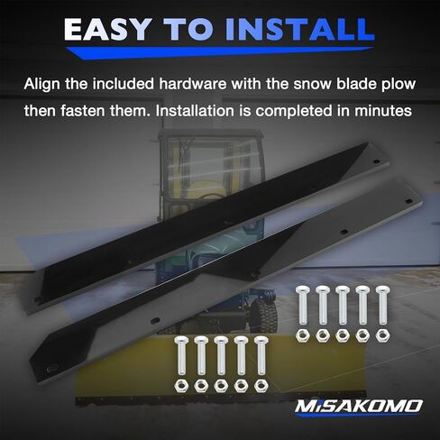 1/2" Heavy Duty Poly Cutting Edge Scraper Bar Compatible with John Deere 54" Front Mount Snow Blade Plow, Replace# M75679 in Saudi Arabia