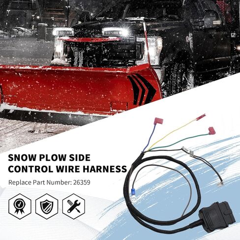 26359 3 Pin Snow Plow Side Control Wire Harness, Replacement for Western Fisher Truck Snow Plow 3 Plug in Saudi Arabia