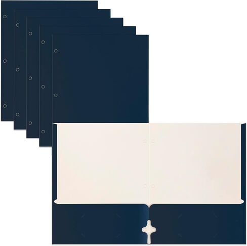 Better Office Products Two Pocket Portfolio Folders, 50-Pack, Navy Blue, Letter Size Paper Folders, 50 Pieces, Dark Blue in Kuwait