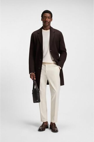 BOSS Men's Zair NS Zip Reporter Bag with Signature Stripes and Logo Detail, dunkelbraun, 3545 Kubikzentimeter in Saudi Arabia