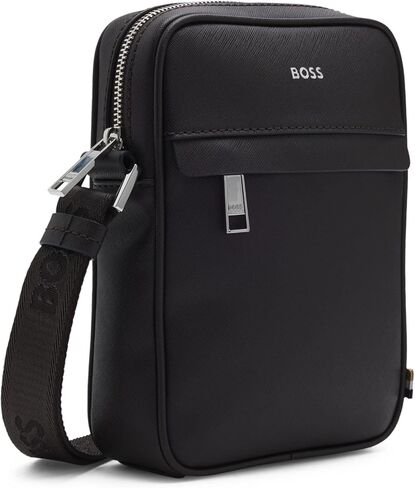 BOSS Men's Zair NS Zip Reporter Bag with Signature Stripes and Logo Detail, dunkelbraun, 3545 Kubikzentimeter in Saudi Arabia