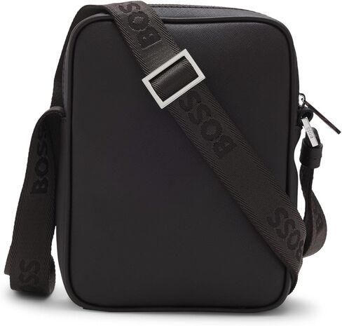 BOSS Men's Zair NS Zip Reporter Bag with Signature Stripes and Logo Detail, dunkelbraun, 3545 Kubikzentimeter in Saudi Arabia