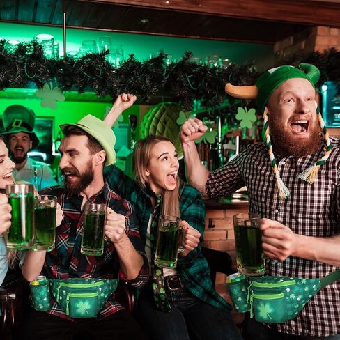 Reginary St. Patrick's Day Fanny Pack with Drink Holder Shamrock Waist Bag for Men Women Clover Waist Pack Festival Holiday Party Favor Accessories in Saudi Arabia