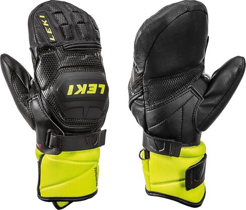 LEKI WC Race Flex S Jr. Kids Mittens Black/Lemon (12-13) in Saudi Arabia