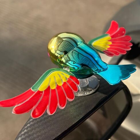 Simulated Bionic Bird with Flapping Wings, Funny Decoration for Car, Motorcycle Rearview Mirror and Helmet, 1 Piece (Blue) in Saudi Arabia