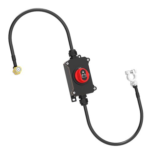 100A Battery Disconnect Switch, 12–48V Waterproof Top Post Battery Cut Off Switch with Wire(0.78ft) Heavy Duty for Car RV Boat and Vehicle(On/Off) in Saudi Arabia