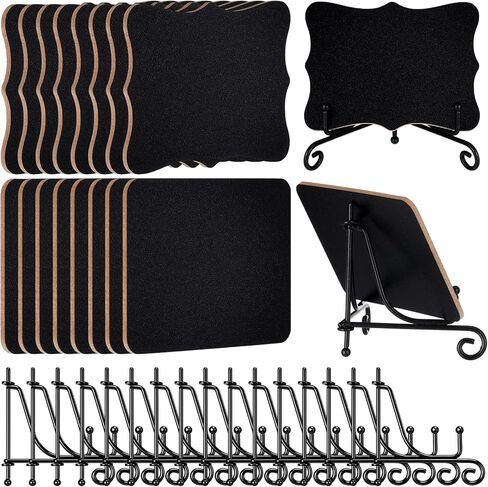 16 Set Mini Chalkboard Signs with Iron Stand, Food Labels for Party Buffet, Small Blackboard Labels, Catering Supplies Buffet Display for Wedding Place Cards Name Tags Party Decor in Kuwait