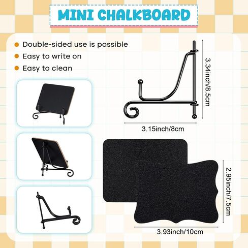 16 Set Mini Chalkboard Signs with Iron Stand, Food Labels for Party Buffet, Small Blackboard Labels, Catering Supplies Buffet Display for Wedding Place Cards Name Tags Party Decor in Kuwait