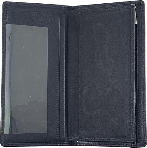 منظم محفظة بغطاء دفتر شيكات من الجلد الطبيعي من Bullz مع حامل بطاقة طويلة in Kuwait